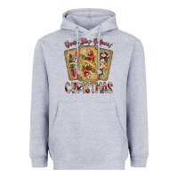 Heather Grey dont stop believin christmas Heavyweight Hoodie - SublimationCraftShop