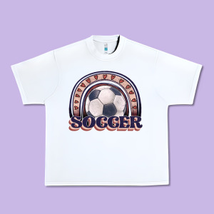 Soccer Rainbow Urban Heavy Tee Designed By Jahusdesignshop