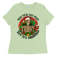 Matcha When you're dead inside but it's christmas Ladies Tee - RanaPortraitStore
