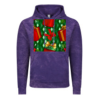 Cloud Purple christmas surprise gift box seamless pattern Vintage Hoodie - BundleAndBundleShop