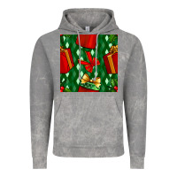 Cloud Rock christmas surprise gift box seamless pattern Vintage Hoodie - BundleAndBundleShop