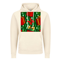Vintage Artic christmas surprise gift box seamless pattern Vintage Hoodie - BundleAndBundleShop