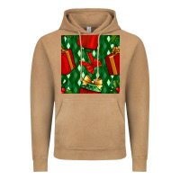 Vintage Camel christmas surprise gift box seamless pattern Vintage Hoodie - BundleAndBundleShop