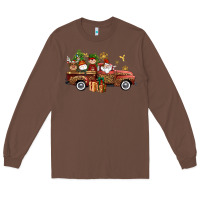 Chestnut Christmas Truck Elf Santa snowman reindeer Long Sleeve Tee - NancyCooperArtShop