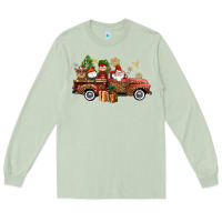 Matcha Christmas Truck Elf Santa snowman reindeer Long Sleeve Tee - NancyCooperArtShop
