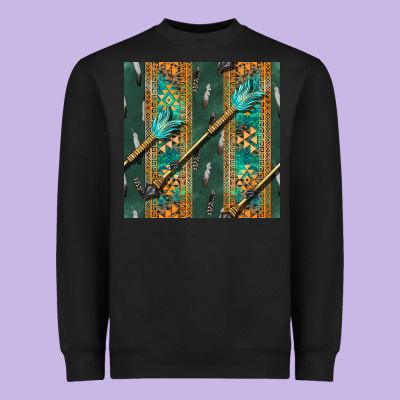 Aztec And Arrow Heavyweight Sweatshirt Designed By Bundleandbundleshop
