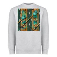 Heather Grey aztec and arrow Heavyweight Sweatshirt - BundleAndBundleShop