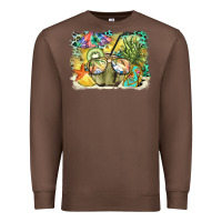 Chestnut coconut with fruits  background Premium Sweatshirt - BarkalooDesign