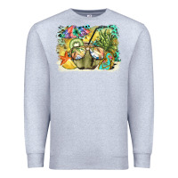 Heather Grey coconut with fruits  background Premium Sweatshirt - BarkalooDesign
