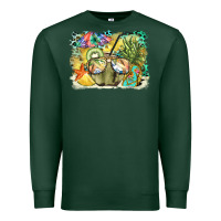 Sports Green coconut with fruits  background Premium Sweatshirt - BarkalooDesign