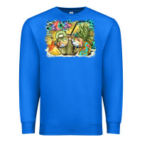 True Royal coconut with fruits  background Premium Sweatshirt - BarkalooDesign