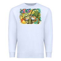 White coconut with fruits  background Premium Sweatshirt - BarkalooDesign