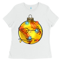White christmas  softball Ladies Tee - Zillion Design Studio