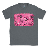 Charcoal Heather Distressed breast cancer background Classic Tee - Jasminsmagicworld