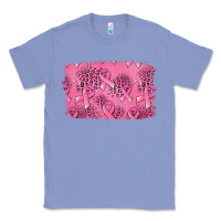 Colony Blue Distressed breast cancer background Classic Tee - Jasminsmagicworld