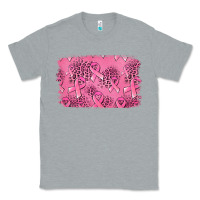Heather Grey Distressed breast cancer background Classic Tee - Jasminsmagicworld