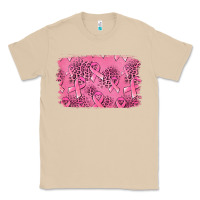Mushroom Distressed breast cancer background Classic Tee - Jasminsmagicworld