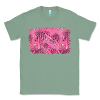 Sage Distressed breast cancer background Classic Tee - Jasminsmagicworld