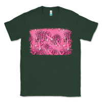 Sports Green Distressed breast cancer background Classic Tee - Jasminsmagicworld
