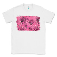 White Distressed breast cancer background Classic Tee - Jasminsmagicworld