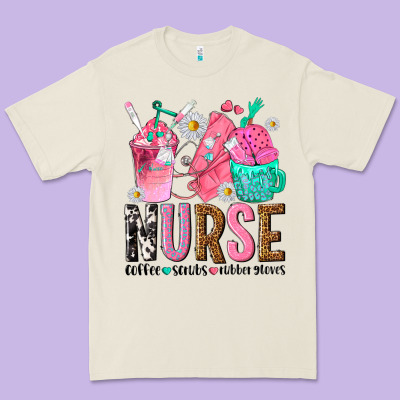 Nurse Coffee Scrubs Rubber Gloves Premium Tee Designed By Texasbilliewilder
