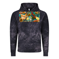 Cloud Black Chicken rooster and chicks with leopard Vintage Hoodie - RanaPortraitStore
