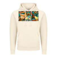 Vintage Artic Chicken rooster and chicks with leopard Vintage Hoodie - RanaPortraitStore