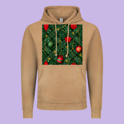 Christmas Ornaments Seamless  Pattern Vintage Hoodie Designed By Bundleandbundleshop