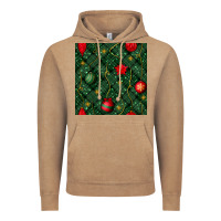 Vintage Coffee christmas ornaments seamless  pattern Vintage Hoodie - BundleAndBundleShop