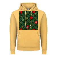 Vintage Mustard christmas ornaments seamless  pattern Vintage Hoodie - BundleAndBundleShop