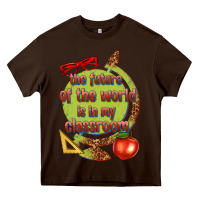 Chocolate Brown the future of the world is in my classroom Heavy Core Tee - texasbilliewilder