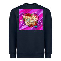 Valentines Day Playing Cards And Pearl Watercolor Heavyweight Sweatshirt | Teevron
