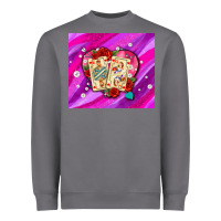 Storm valentines day playing cards and pearl watercolor Heavyweight Sweatshirt - AdoDesignShop