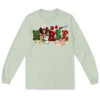 Matcha Christmas Nurse Long Sleeve Tee - NancyCooperArtShop