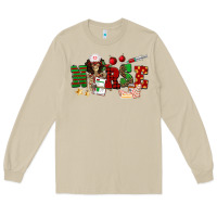 Mushroom Christmas Nurse Long Sleeve Tee - NancyCooperArtShop