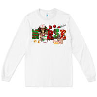 White Christmas Nurse Long Sleeve Tee - NancyCooperArtShop