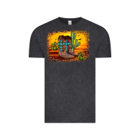 Vintage Black cross sunset backgraund Vintage Tee - JahusDesignShop