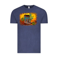 Vintage Denim cross sunset backgraund Vintage Tee - JahusDesignShop