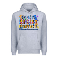 Heather Grey down right perfect Premium Hoodie - JahusDesignShop