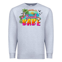 Heather Grey beach babe Premium Sweatshirt - BarkalooDesign