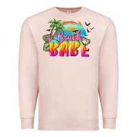 Pale Pink beach babe Premium Sweatshirt - BarkalooDesign