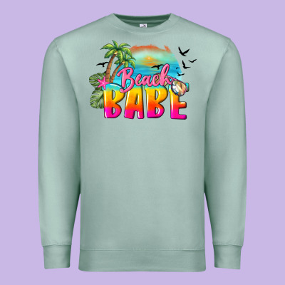 Beach Babe Premium Sweatshirt Designed By Barkaloodesign