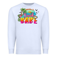 White beach babe Premium Sweatshirt - BarkalooDesign