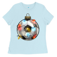 Baby Blue christmas  soccer Ladies Tee - Zillion Design Studio