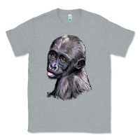 Heather Grey Baby Gorilla Head Classic Tee - LillyAllenDesigns