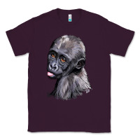 Plum Baby Gorilla Head Classic Tee - LillyAllenDesigns