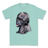 Seafoam Baby Gorilla Head Classic Tee - LillyAllenDesigns