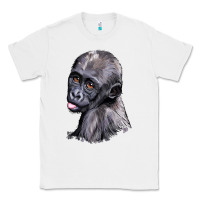 White Baby Gorilla Head Classic Tee - LillyAllenDesigns
