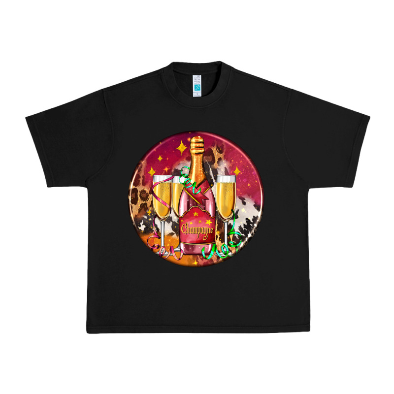Christmas Champagne Bottle And Champagne's Urban Heavy Tee by AdoDesignShop | Teevron