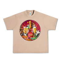 Burro christmas champagne bottle and champagne's Urban Heavy Tee - AdoDesignShop